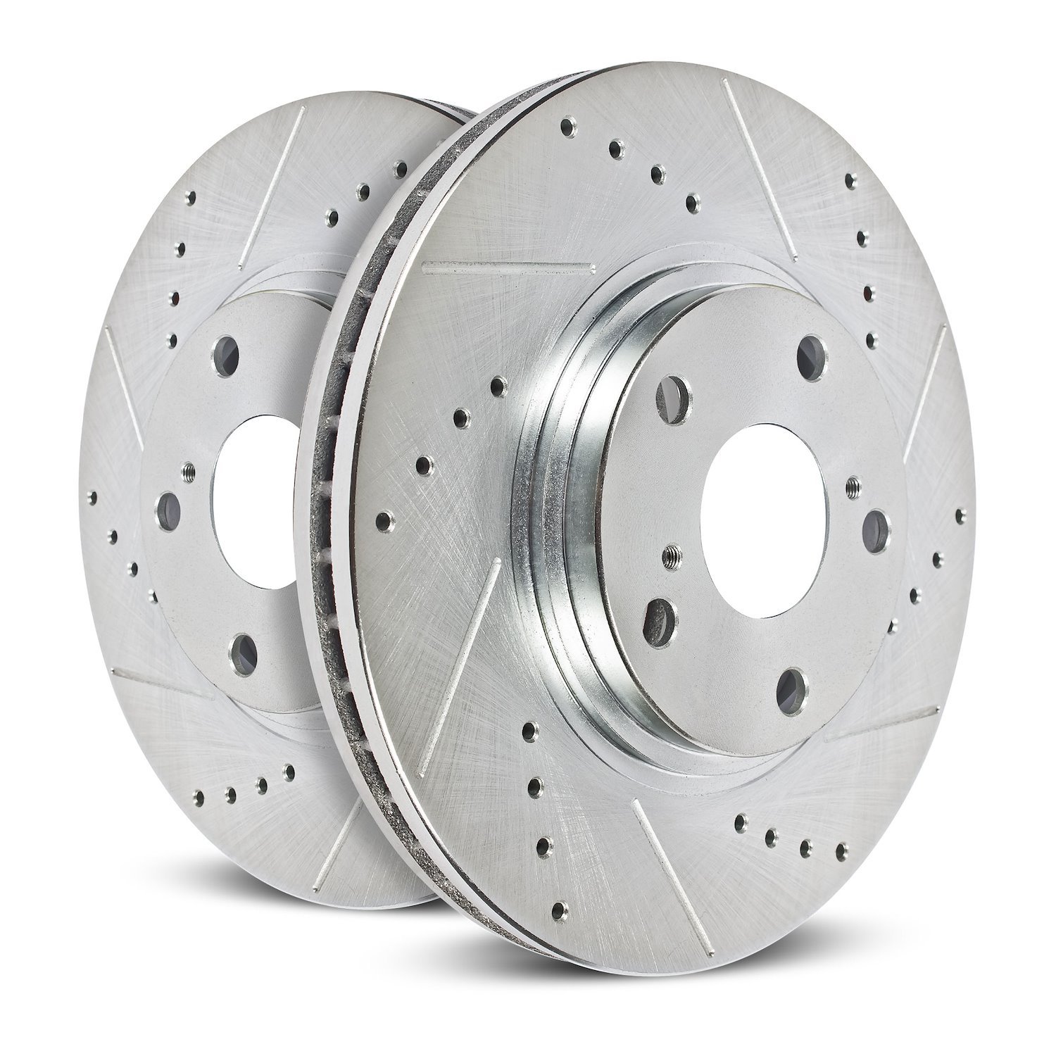 Cross-Drilled and Slotted Brake Rotors Front