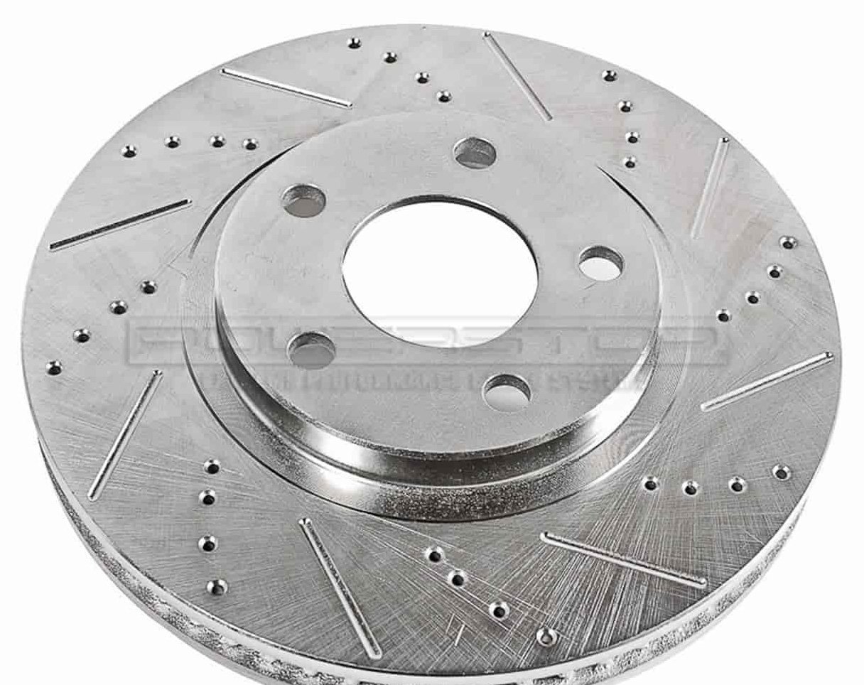 Performance Drilled And Slotted Brake Rotors for Select 2008-2021 Ford E-350/E-450 Super Duty [Front, Left/Driver Side]