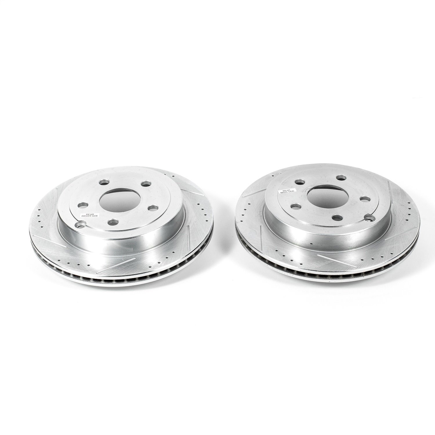 Cross-Drilled and Slotted Brake Rotors Rear Highest Quality G3000 Grade Casting Blanks Zinc-Plated f