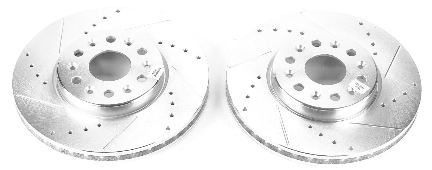 Extreme Performance Drilled And Slotted Brake Rotor Fits Select Late Model Chevrolet, GMC, Buick Models [Front Left/Driver Side]