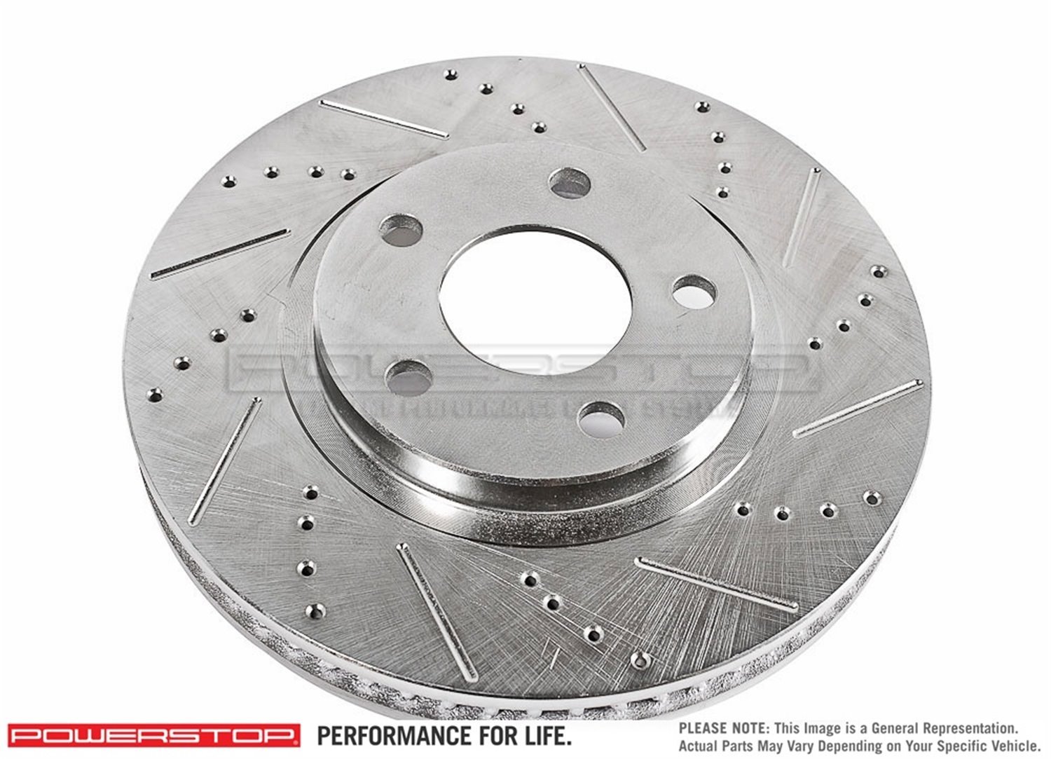 Extreme Performance Drilled And Slotted Rear Brake Rotor Fits Select Chrysler, Dodge Models [Right/Passenger Side]
