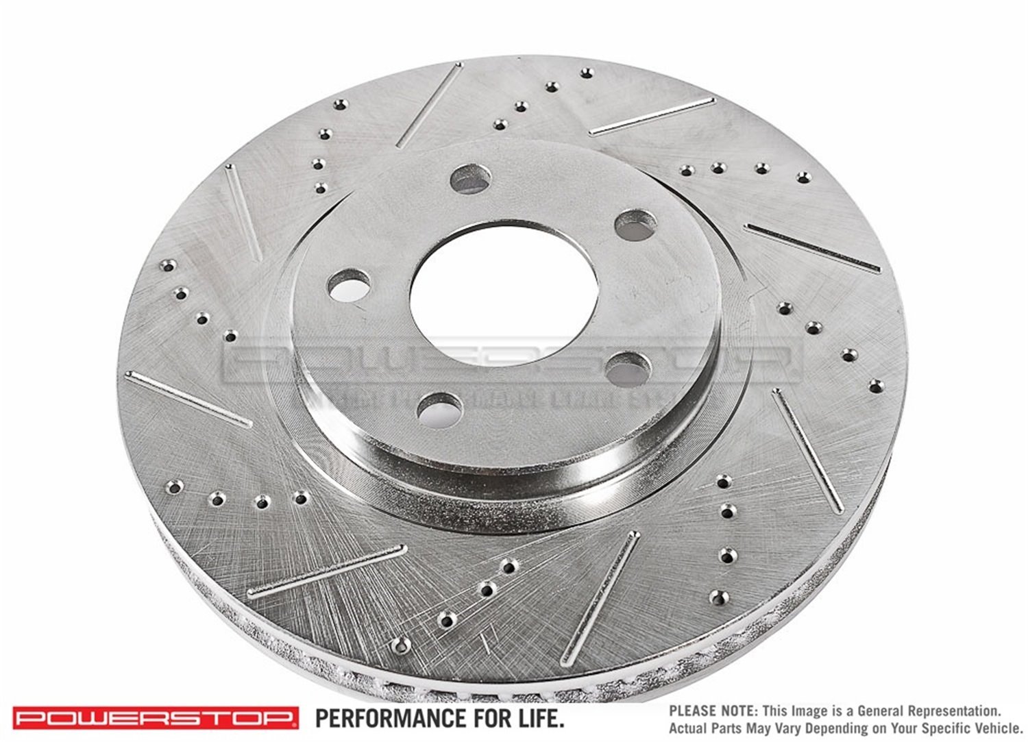 Extreme Performance Drilled and Slotted Rear Brake Rotor for Late Model Chrysler, Dodge, Ram Model [Left/Driver Side]