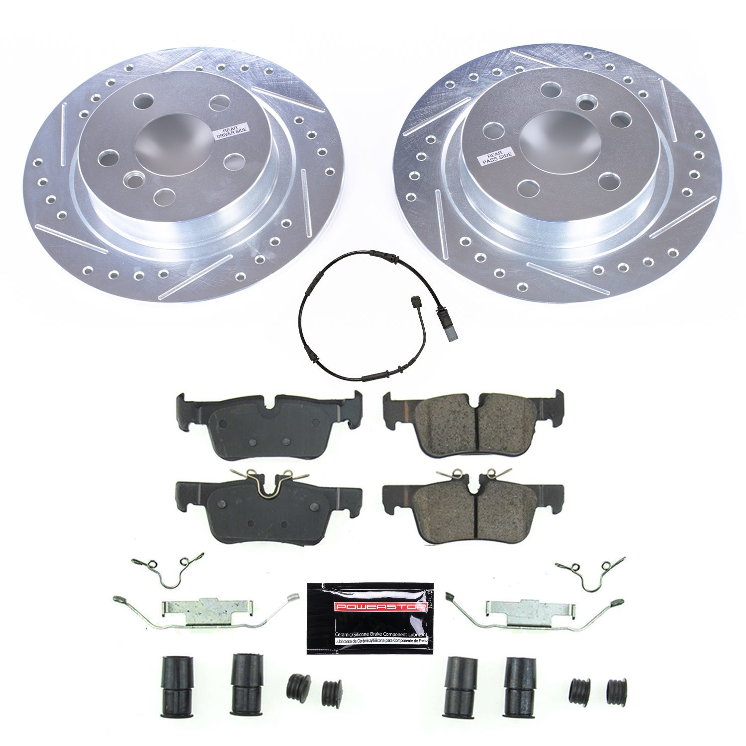 Z23 Rear Brake Pads and Rotor Kit Fits Select Late Model Mini Cooper Models