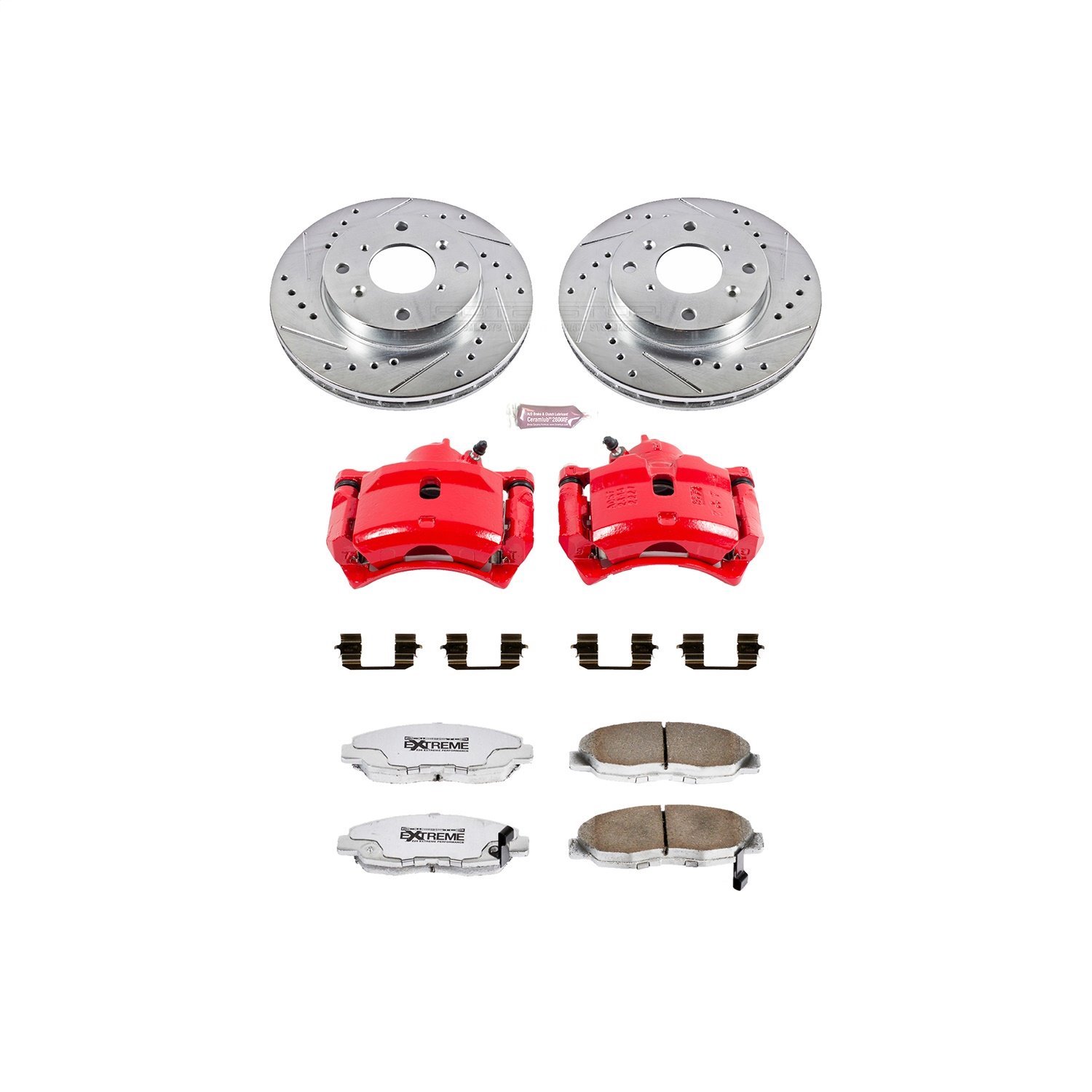 Street Warrior Brake Upgrade Kit Cross-Drilled and Slotted