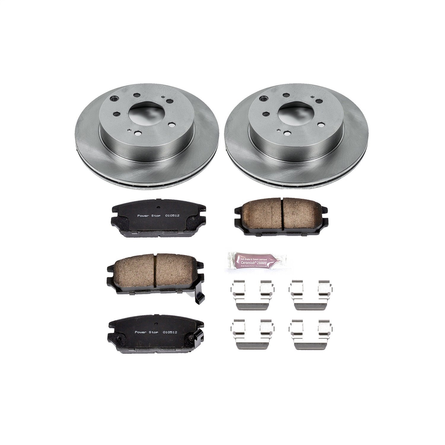 1-Click Daily Driver Brake Kits Rear OE Replacement Rotors Z16 Ceramic Scorched Brake Pads