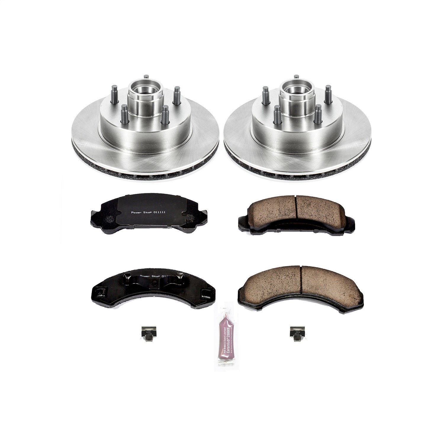 1-Click Daily Driver Brake Kits Front OE Replacement Rotors Z16 Ceramic Scorched Brake Pads