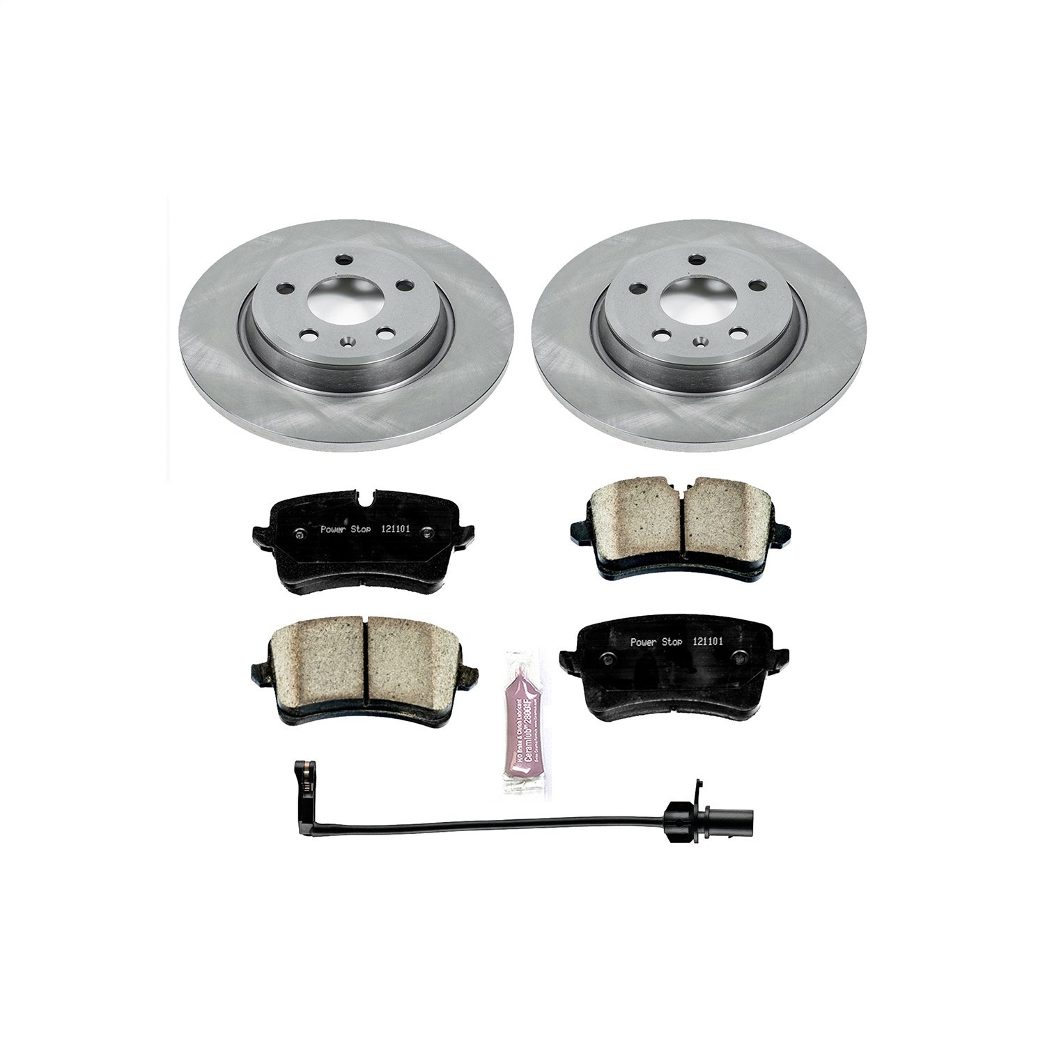 1-Click Daily Driver Brake Kits Rear OE Replacement Rotors Z16 Ceramic Scorched Brake Pads