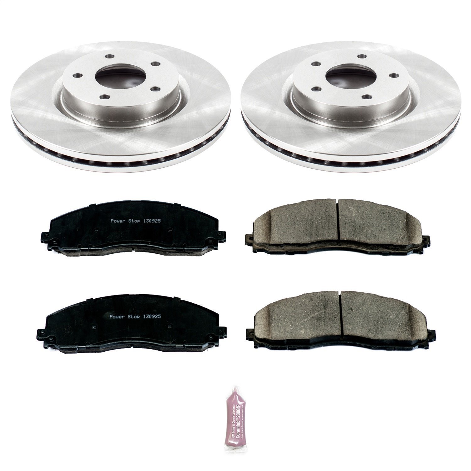 1-Click Daily Driver Brake Kits Front OE Replacement Rotors Z16 Ceramic Scorched Brake Pads