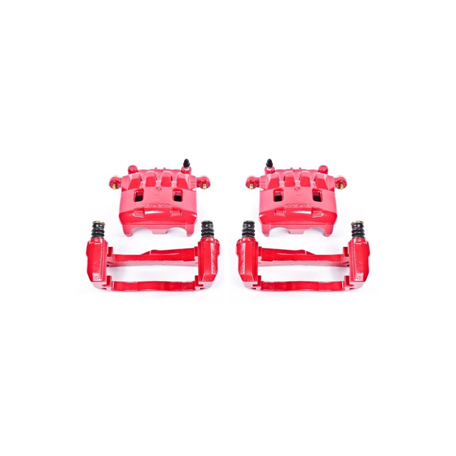 Performance Front Brake Calipers Powder Coated Red Pair