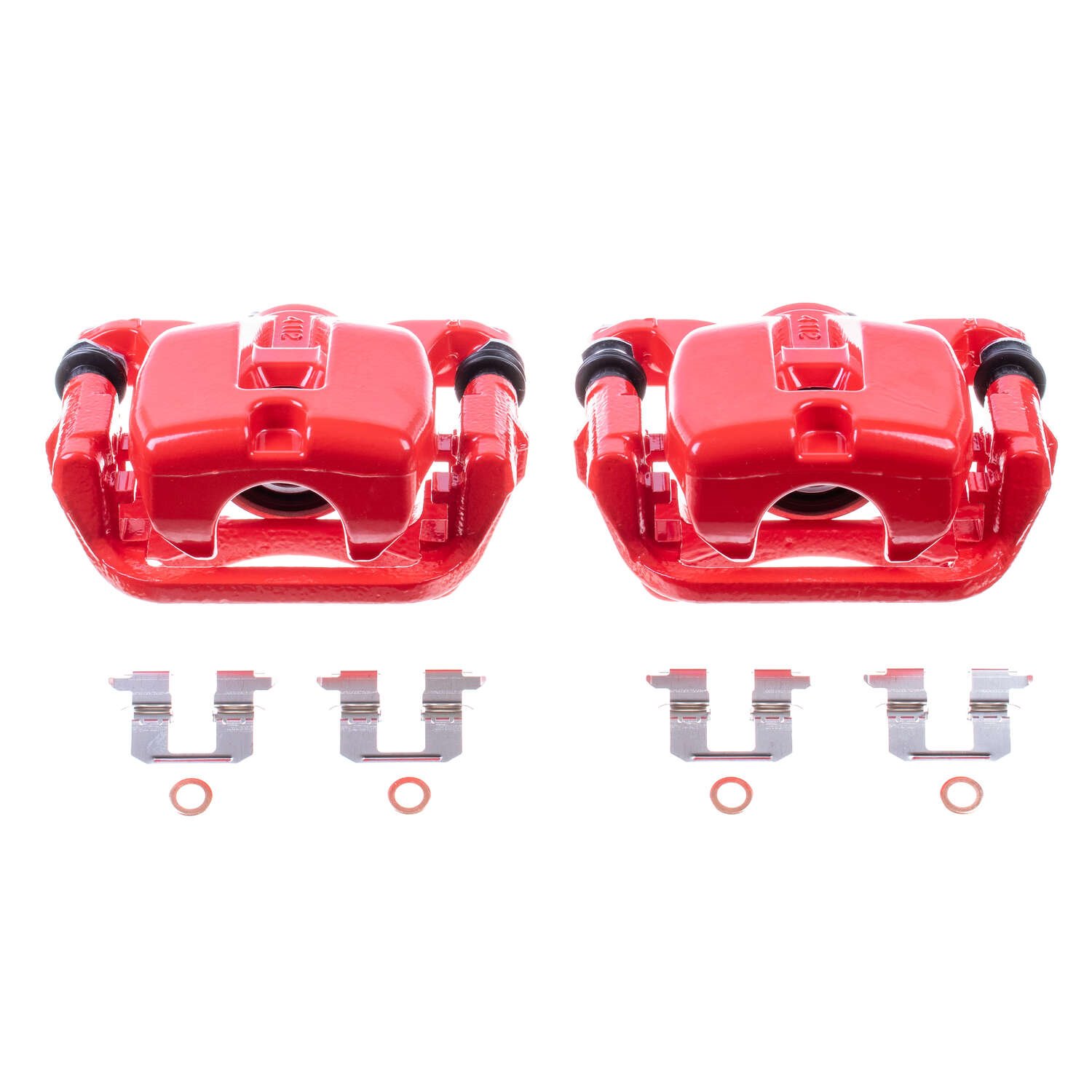 RED CALIPER PAIR W/ BRKT