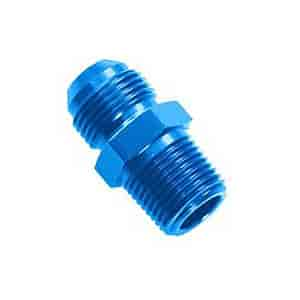 Powerflow Flare To Pipe Straight Fitting Size -4 AN To 1/4 in. NPT Blue