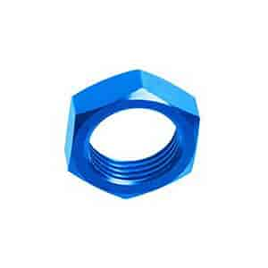 Powerflow Bulkhead Nut Size -6 AN Blue