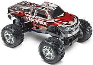 Nitro Stampede 1/10 Scale Silver and Red