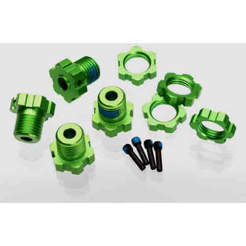 Splined Wheel Hub Kit Green-Anodized Aluminum Includes