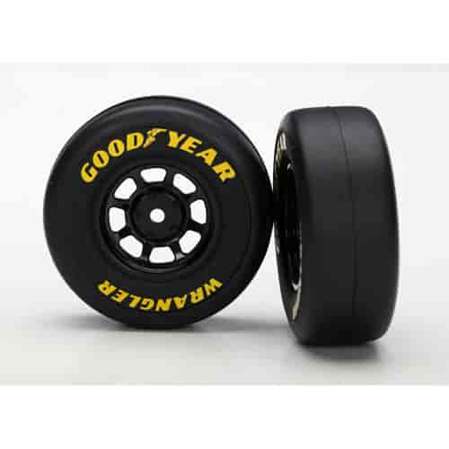 Tires and wheels assembled glued 8-spoke wheels black 1.9 Goodyear Wrangler tires 2