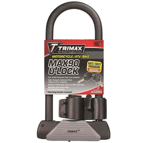 MAX90 Ultra-Max Security U-Shackle Lock 4.125 in. Wide X 10.500 in. Tall X .8125 in. Diameter