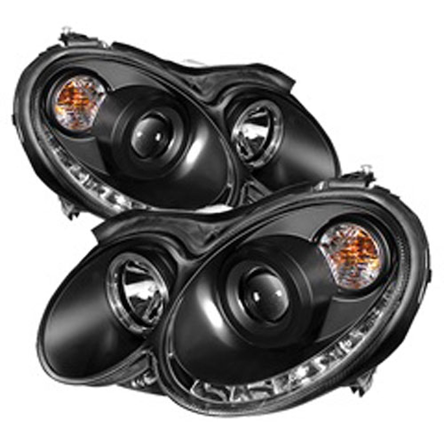 Halo DRL Projector Headlights 2003-2009 Mercedes Benz CLK