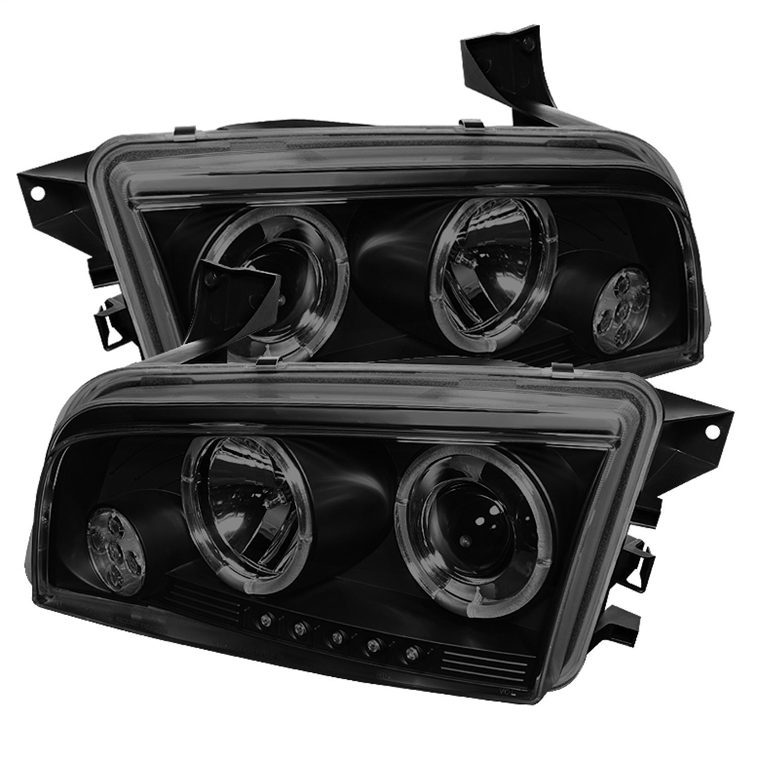 Halo LED Projector Headlights 2006-2010 Dodge Charger