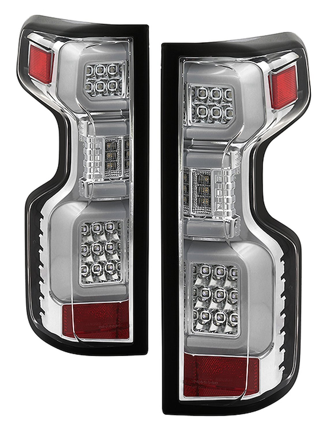 LED Tail Lights for 2019-2020 Chevy Silverado 1500, 2500, 3500, Chrome