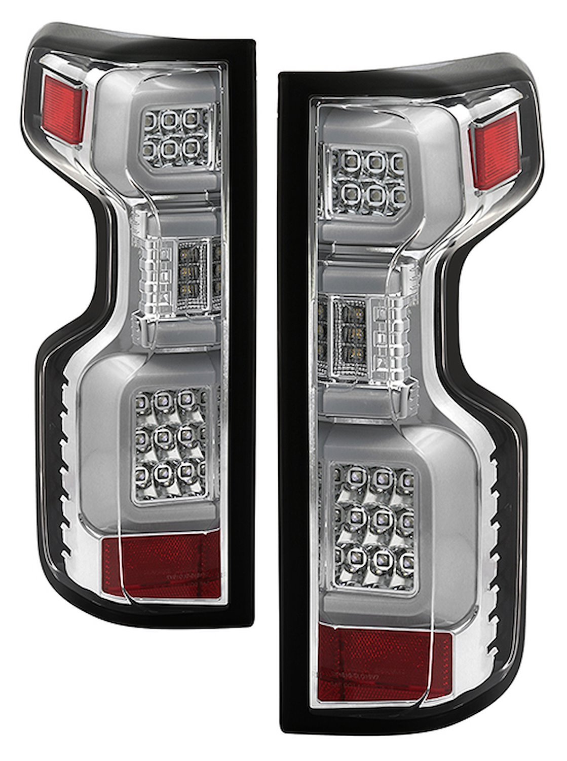 LED Tail Lights for 2019-2020 Chevy Silverado 1500, 2500, 3500, Chrome