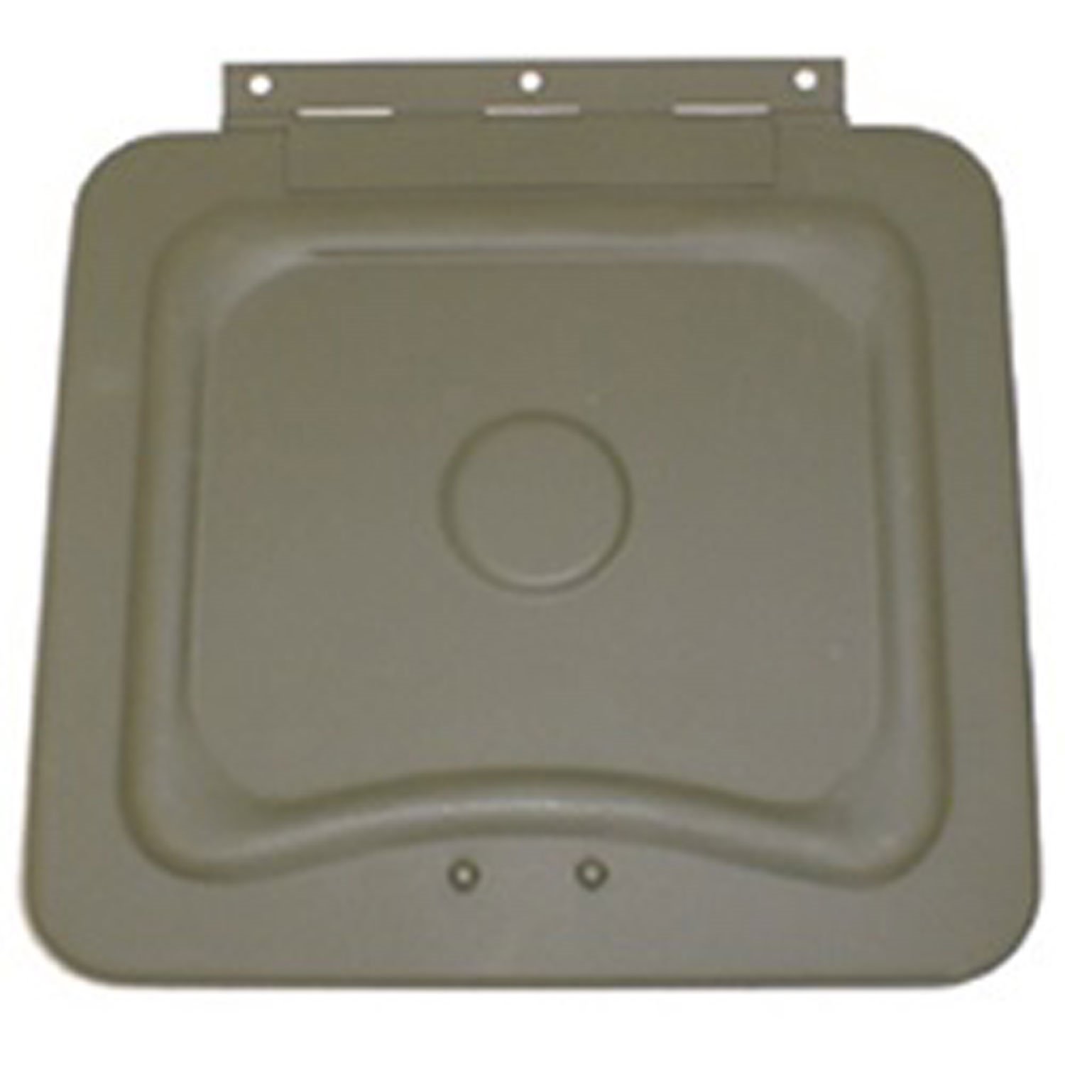 This reproduction tool compartment lid from Omix-ADA fits 41-45 Ford GPW. The hinge is included.