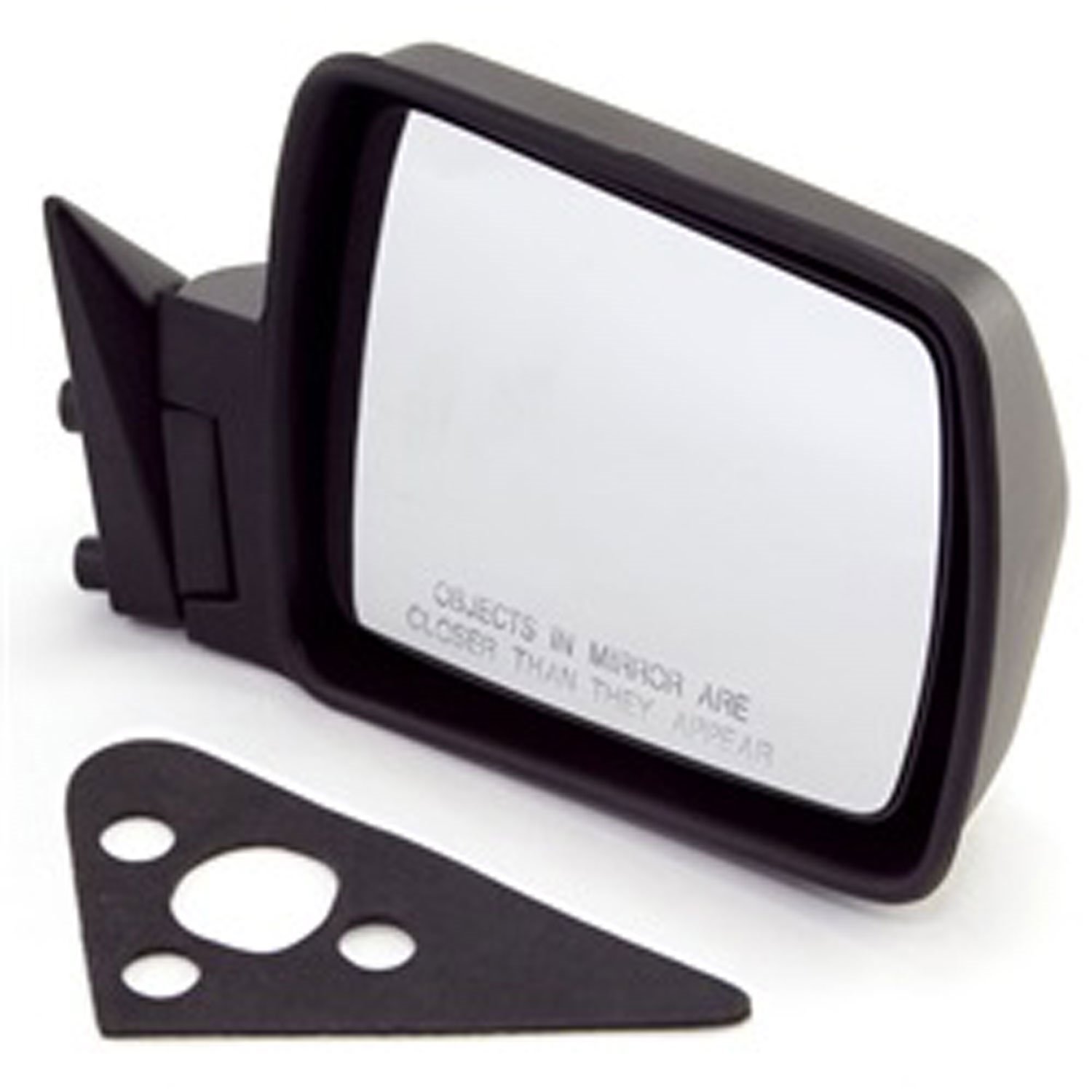 This black folding door mirror from Omix-ADA fits the right side of 84-96 Jeep Cherokee XJ .