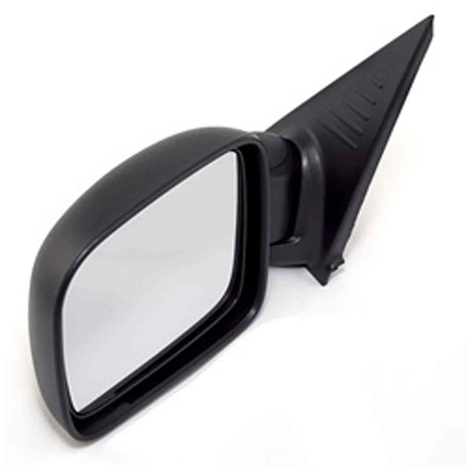 This black folding door mirror from Omix-ADA fits