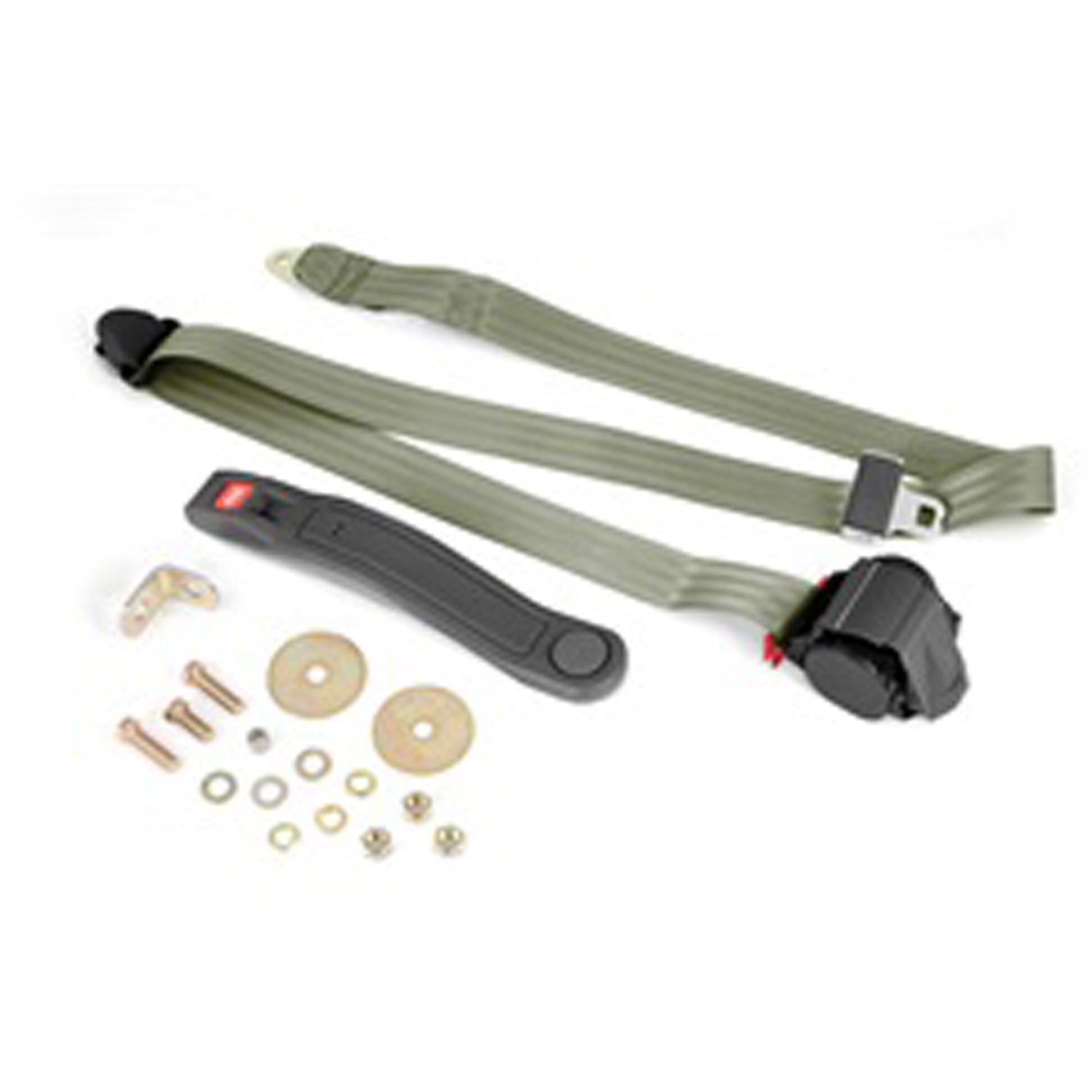 This olive drab 3-point retractable seat belt from
