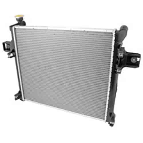 This 1-row heavy duty radiator from Omix-ADA fits 11-12 Jeep Grand Cherokees with a 3.7L or 5.7L eng