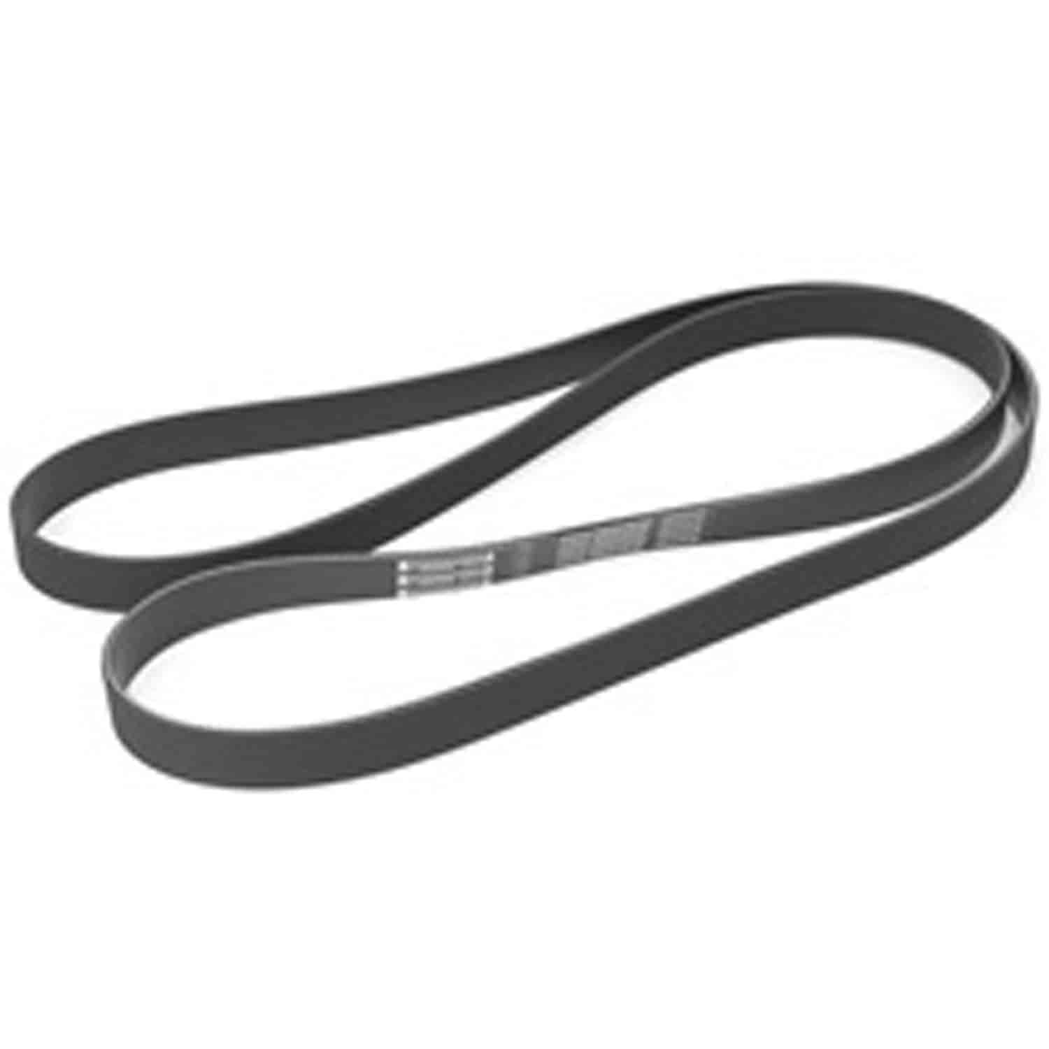 This serpentine belt from Omix-ADA fits 11-14 Jeep Grand Cherokees with a 3.6L engine and electro-hydraulic power steering.