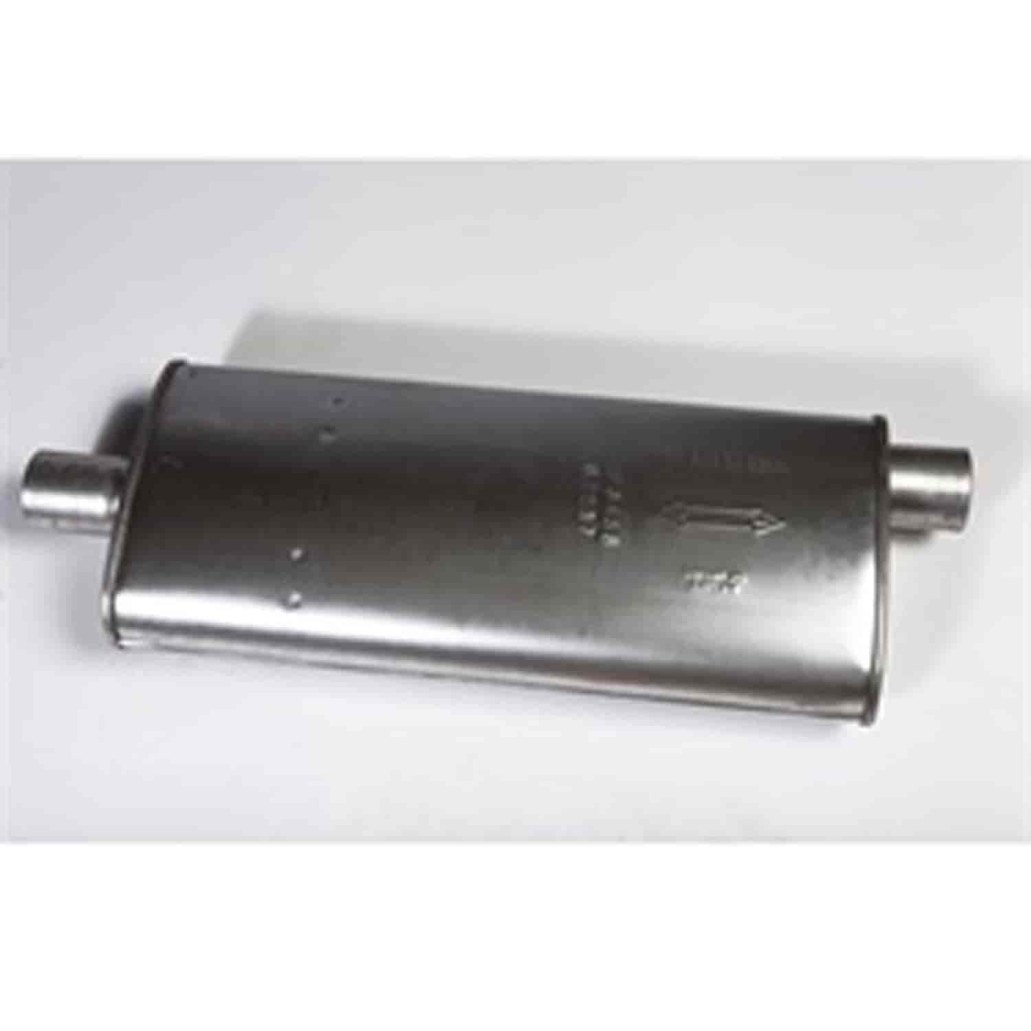 Replacement muffler from Omix-ADA, Fits 81-83 Jeep SJ Cherokees and 84-91 Grand Wagoneers with a 360 cubic inch V8 engine.
