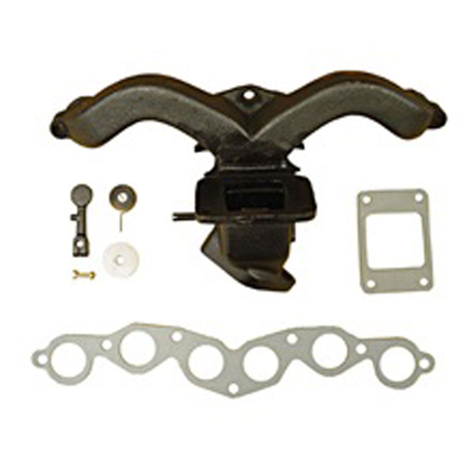 This exhaust manifold kit from Omix-ADA fits 41-53