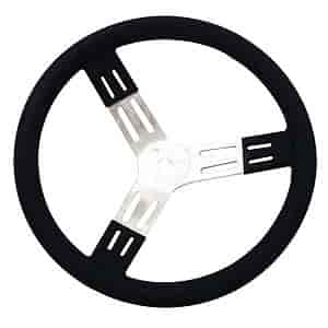 17" Aluminum Steering Wheel Black