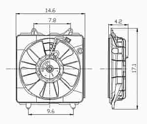 RAD COOLING FAN ASSY BLADE/MOTOR/SHROUD CIVIC CPE/SDN 06-10