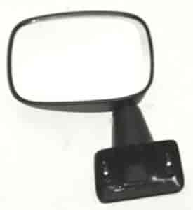 LH DOOR MIRROR MAN NON-HTD TEXT BLK FLDG DOOR MOUNT TYPE TOYOTA P/U W/O VEN T WINDOW 84-88