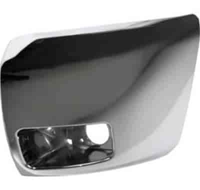 LH FT BMPR EXT OTR FACE BAR CAP CHRM W/FOG LAMP SLVRDO 07-13