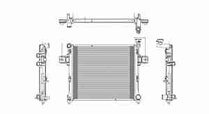 RADIATOR 1 ROW W/ OR W/O AIR/HDC 3.7 4.7L GRAND CHEROKEE 05-09 COMMANDER 0 6-09