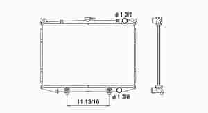 RADIATOR 2 ROW W/ OR W/O AIR 2.4/3.0 NISSAN P/U 86-97 PATHFINDER 87-95