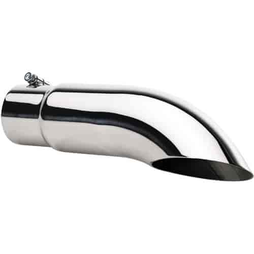 Stainless Steel Turndown Angle Cut Exhaust Tip Inlet: 2.5"