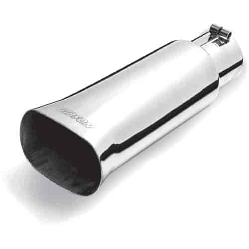 Stainless Steel Rectangular Exhaust Tip Inlet: 2.5"