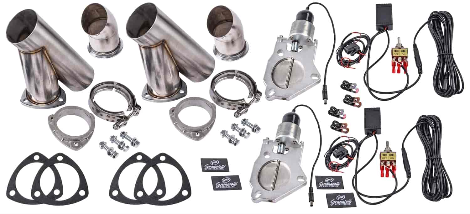 Electronic Stainless Steel Exhaust Cutout System for 4 in. Dual Exhaust (Weld-In)