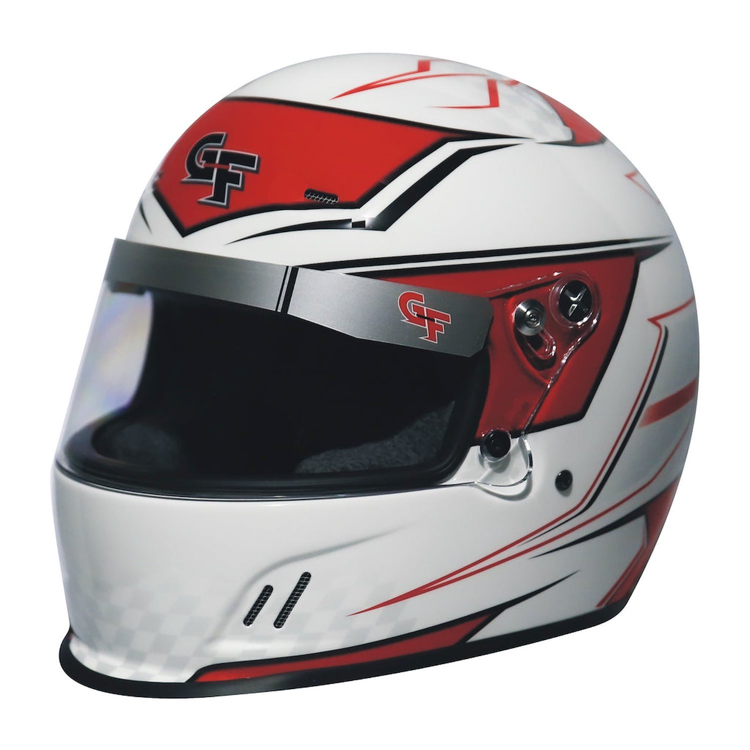 13402MEDRD Helmet, CMR Graphics, Medium, White/Red