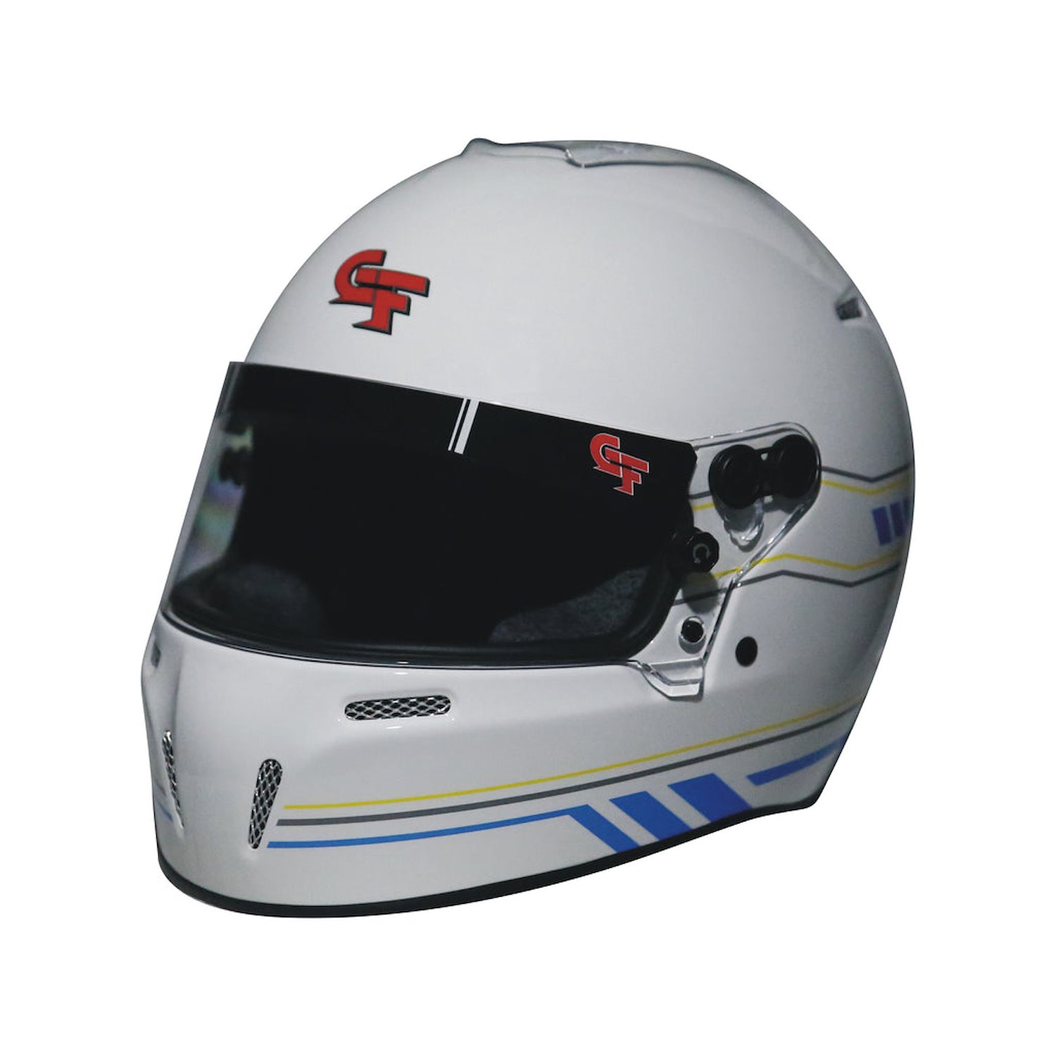 14102LRGW1 Helmet, Nighthawk Graphics SA2020, Large, White/Blue