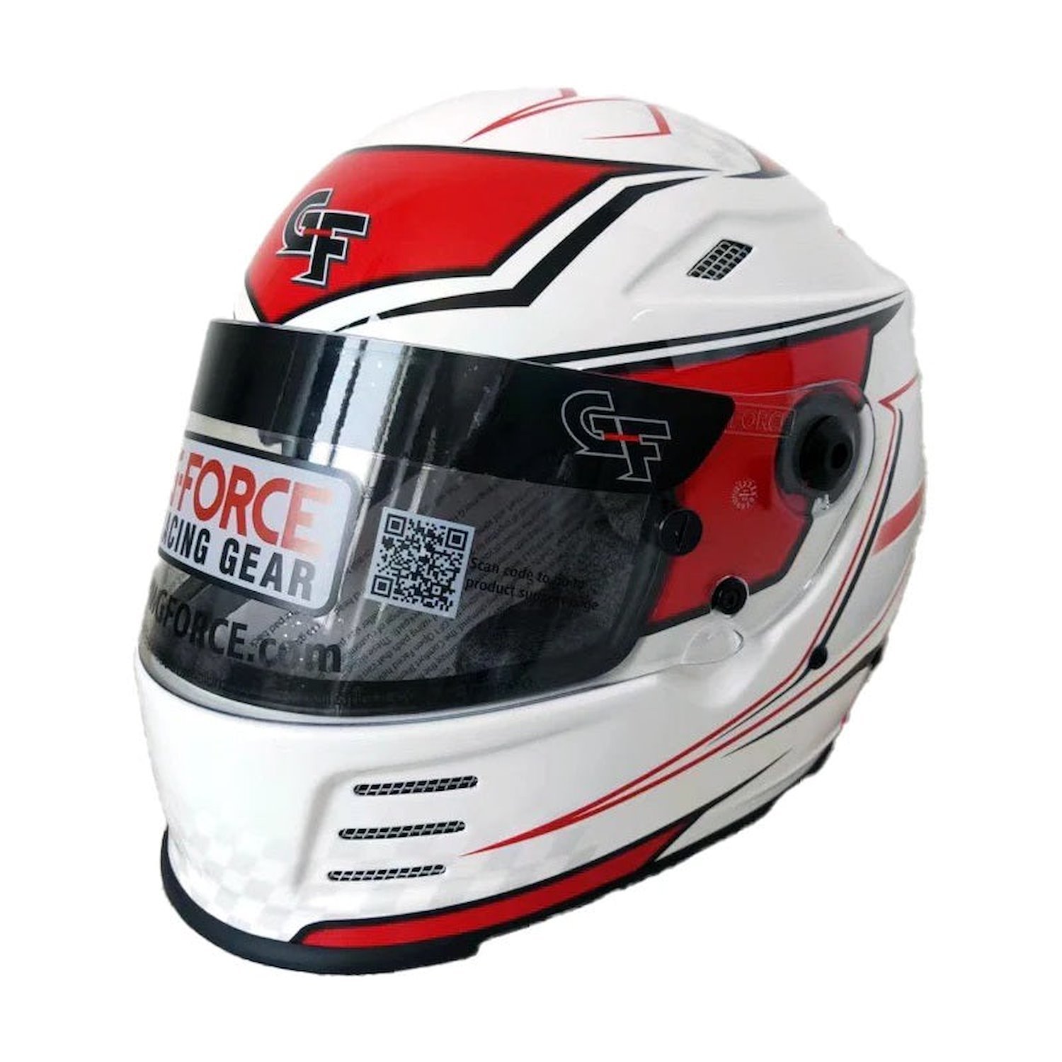 3420RD Helmet, Rookie Graphics SFI, One Size, White/Red