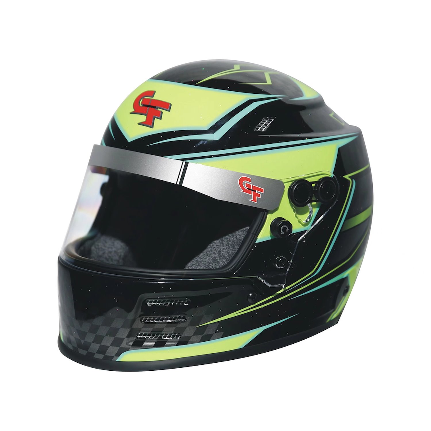 3420YL Helmet, Rookie Graphics SFI, One Size, Black/Yellow Fluo