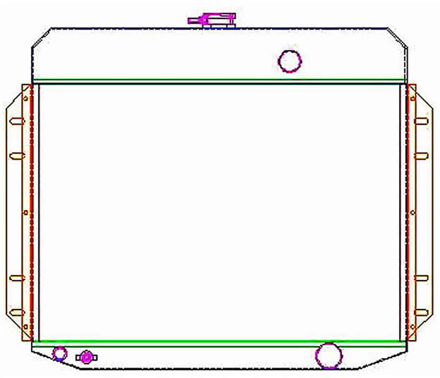 ExactFit Radiator for 1961-1964 Ford Truck with Early