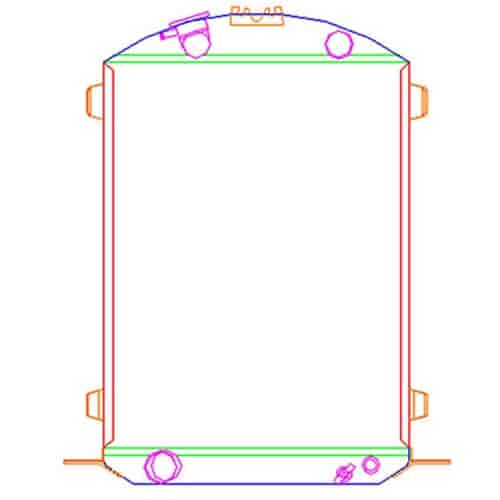 PerformanceFit Radiator 1932 Ford Model B