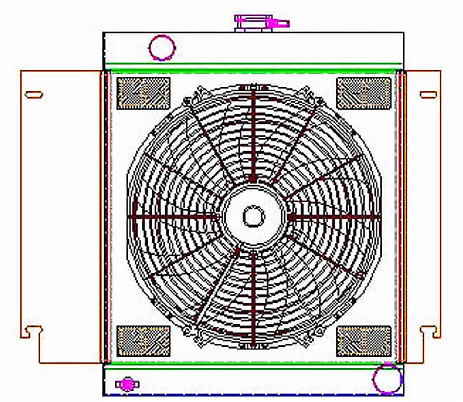 ExactFit Radiator ComboUnit for 1970-1974 Chrysler E Body Challenger/Barracuda with Small Block