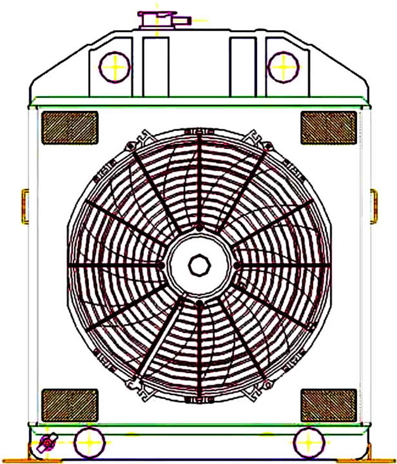 ExactFit Radiator ComboUnit for 1942-1948 Ford/Mercury Car with