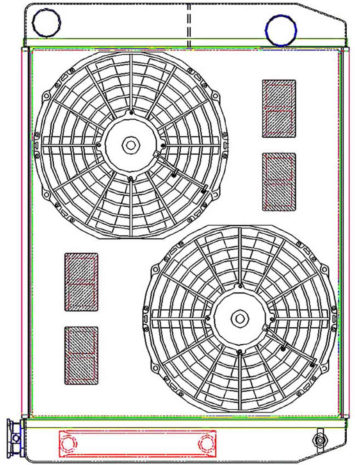 MegaCool ComboUnit Universal Fit Radiator and Fan Dual